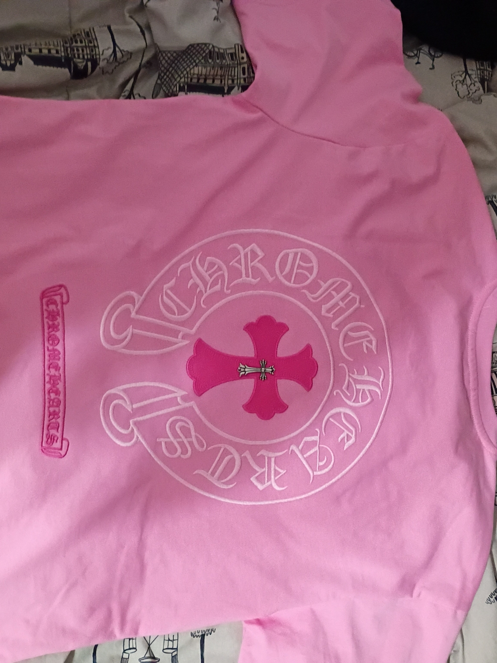 Chrome Hearts Girls' Pink Graphic Hoodie